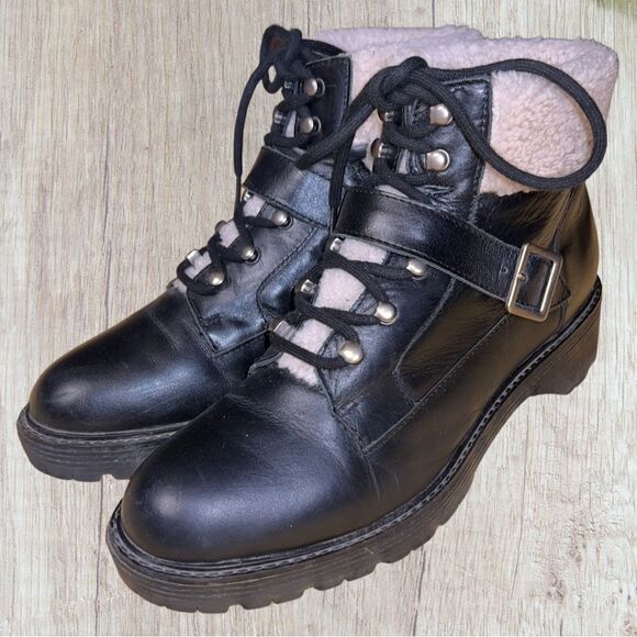 Kensi Black Leather Dagger Brooklyn Monroe Boots size 10 - Picture 3 of 5